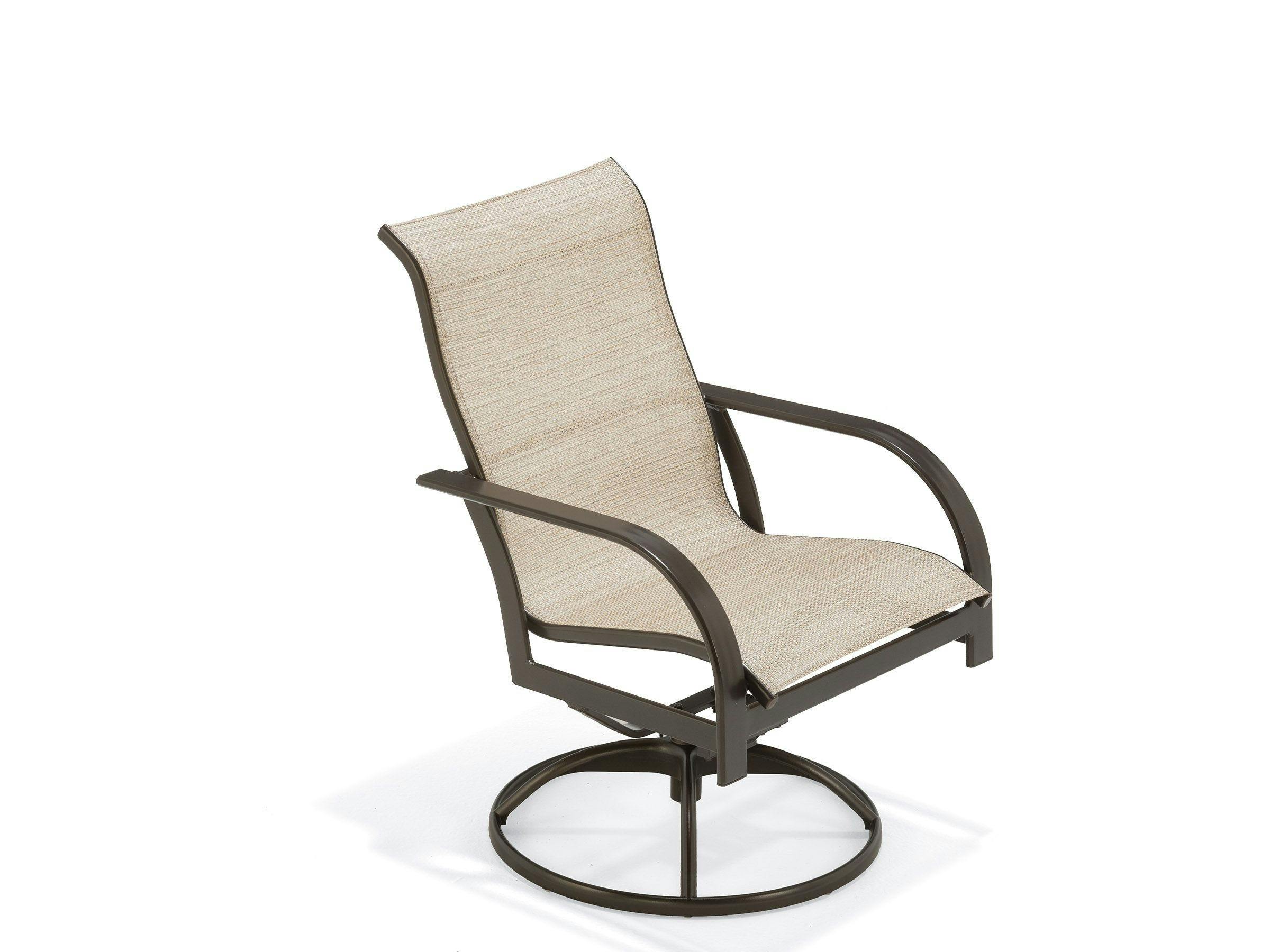 Key West Sling High Back Swivel Rocker Dining Chair